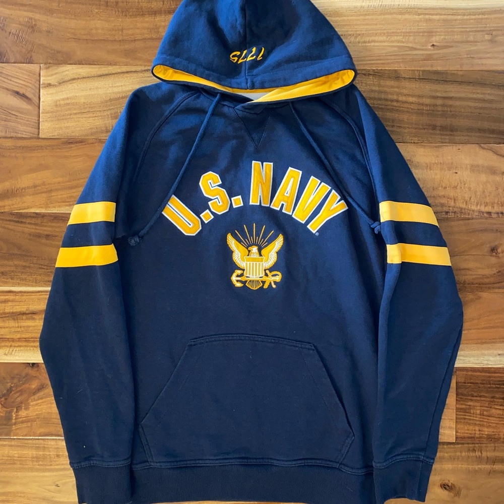 Vintage Champion US Navy Hoodie Sweatshirt Men’s Size Small EXCELLENT